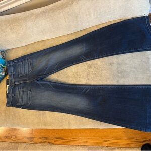 Pilcro Dark Blue Flare Jeans